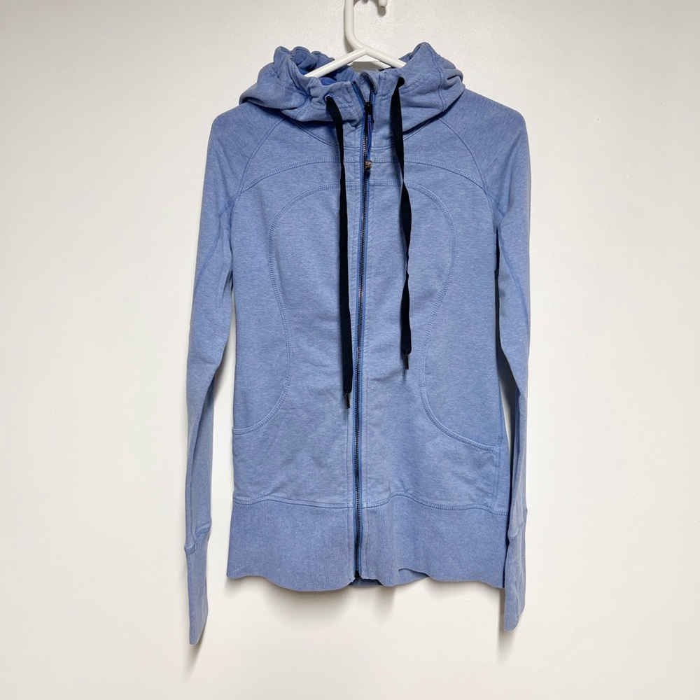 Lululemon Full Zip Scuba Hoodie Rocksteady Blue Sz 6